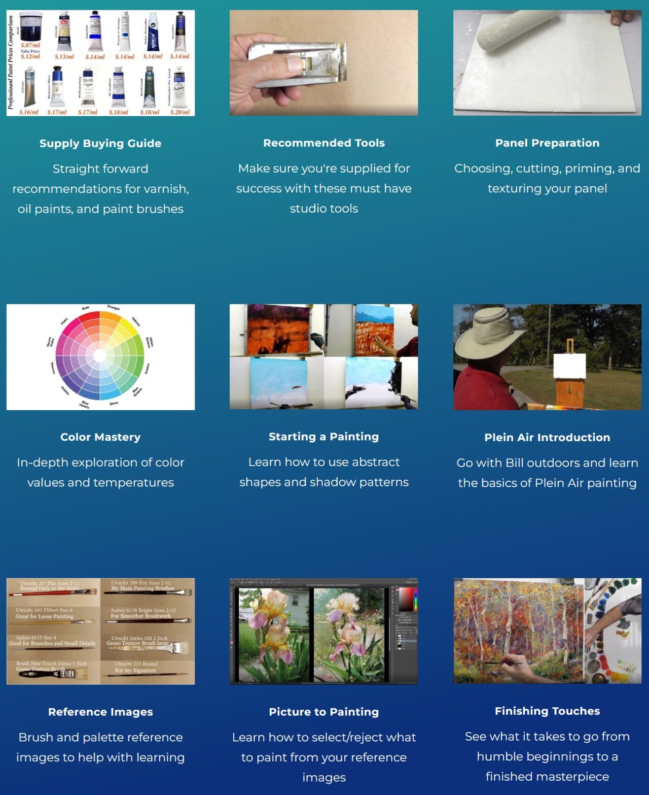 Master Oil Painting course content overview