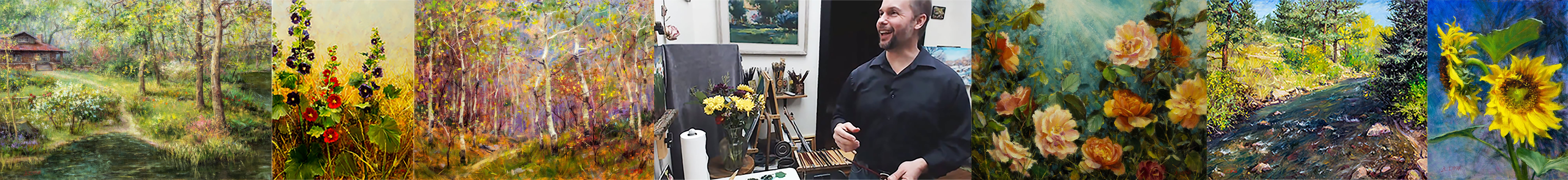 Collection of Bill Inman's gallery oil paintings